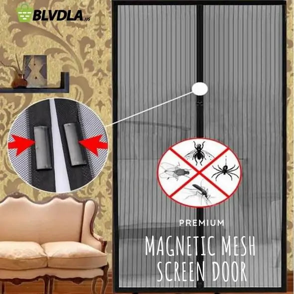 Magnetic Mesh Screen Door